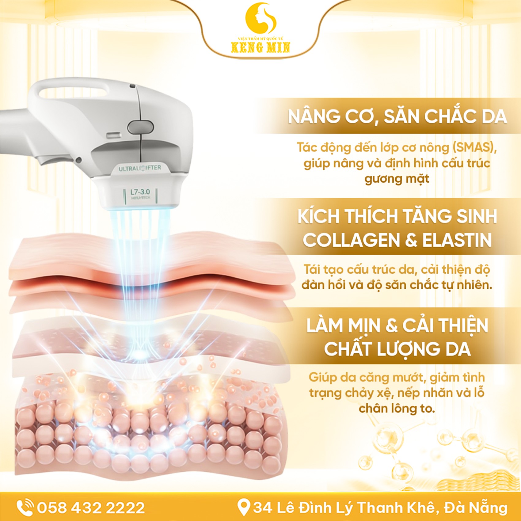 HIFU ULTRAFORMER – GIẢI PHÁP NÂNG CƠ, TRẺ HÓA DA KHÔNG PHẪU THUẬT TẠI KENG MIN