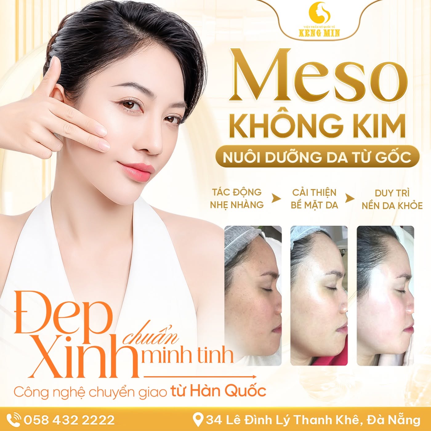MESO KHÔNG KIM – GIẢI PHÁP NUÔI DƯỠNG LÀN DA TỪ GỐC, CHO DA CĂNG BÓNG CHUẨN MINH TINH