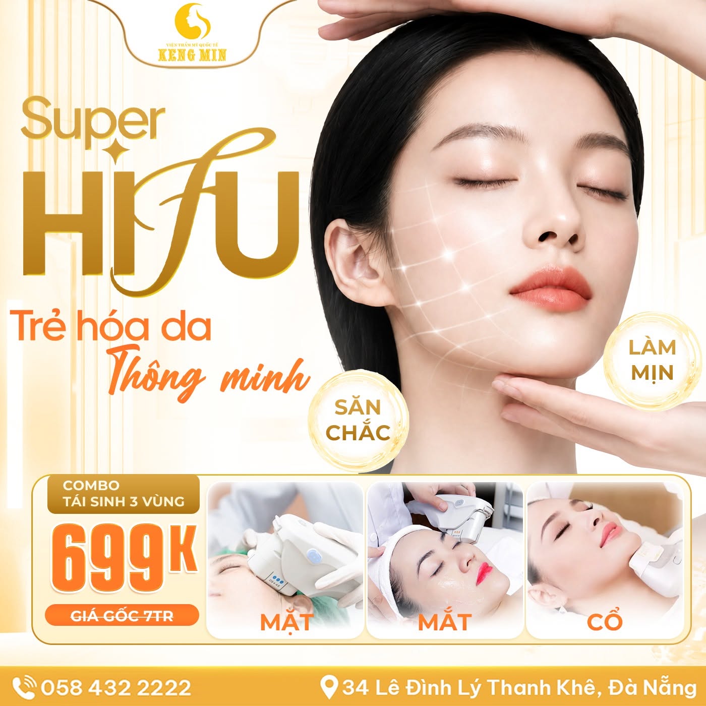 SUPER HIFU – GIẢI PHÁP TRẺ HÓA DA KHÔNG XÂM LẤN, NÂNG CƠ SĂN CHẮC TỰ NHIÊN TẠI VIỆN THẨM MỸ QUỐC TẾ KENGMIN