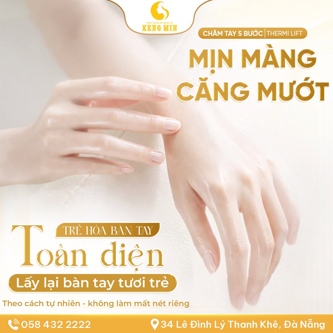 TRẺ HÓA BÀN TAY THERMI LIFT – GIẢI PHÁP LẤY LẠI ĐÔI BÀN TAY MỊN MÀNG, CĂNG TRẺ TỰ NHIÊN TẠI KENGMIN