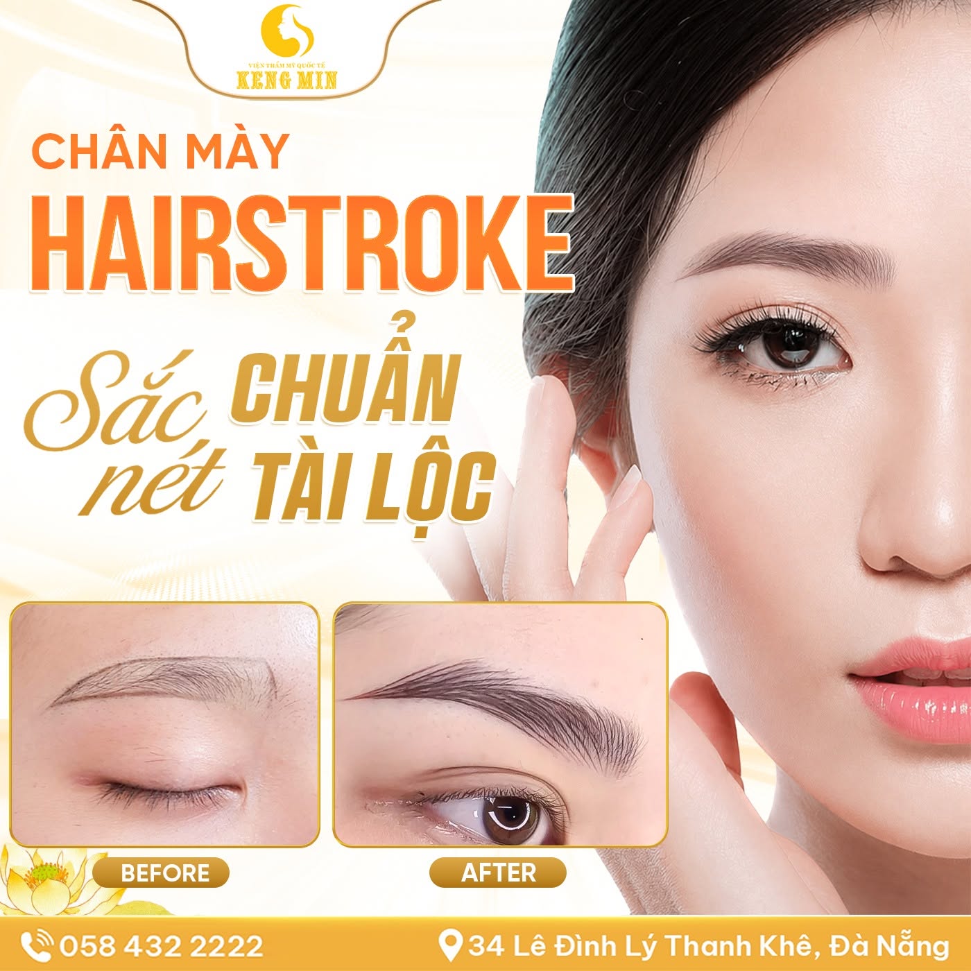 Điêu Khắc Chân Mày Hairstroke – Giải Pháp Kiến Tạo Dáng Mày Tự Nhiên Chuẩn Tỷ Lệ Vàng Tại KengMin
